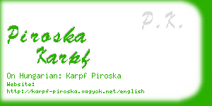 piroska karpf business card